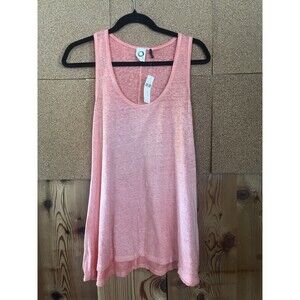 Anthropologie Akemi + Kin Linen Blend Tank Top Sz XS Apricot Cool NWT